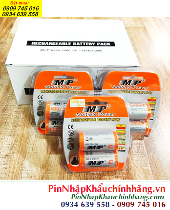 COMBO MUA 01 Hộp 8Vỉ (16viên) Pin sạc C 1.2v HR14, C3500mAh (C3500mAh) _Giá chỉ 1.392.000đ/Hộp